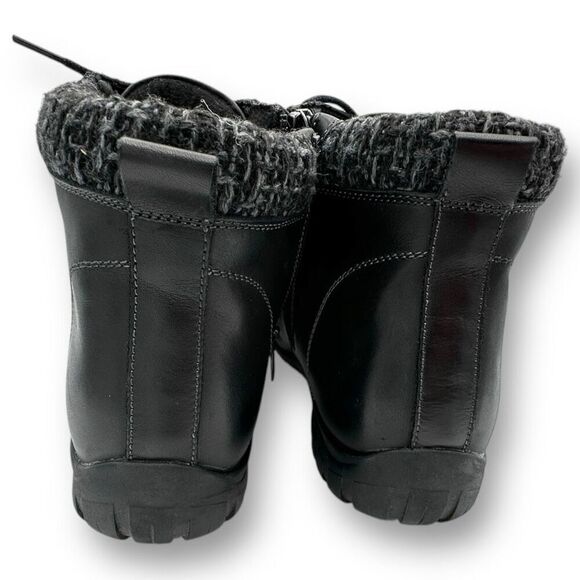 Propet Womens Delaney Zip Lace Up Leather Ankle Boots Black Size 11 - Picture 9 of 12